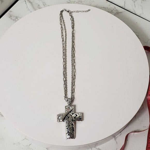 MULTI-STRAND CROSS Pendant Necklace - Picture 5 of 9